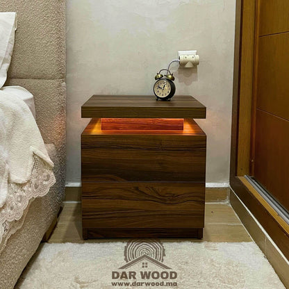 Table de Chevet,Table de Nuit, Table de Chevet led, Table de Nuit led, Darwood