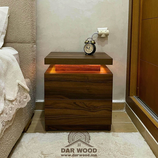 Table de Chevet,Table de Nuit, Table de Chevet led, Table de Nuit led, Darwood